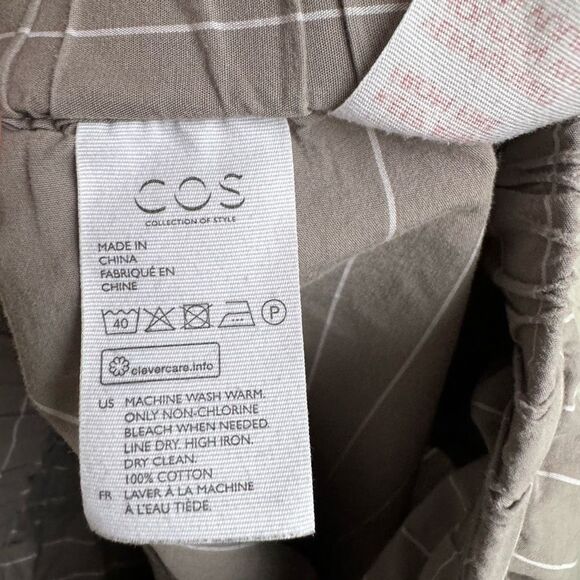 COS Pull On Gray Straight Leg Ankle Pants Lightweight Stretch Size Medium - Picture 9 of 11